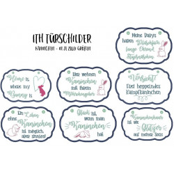 Stickserie - ITH Türschilder Bunnies